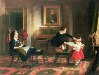 Bambini che giocano a carrozza e cavalli